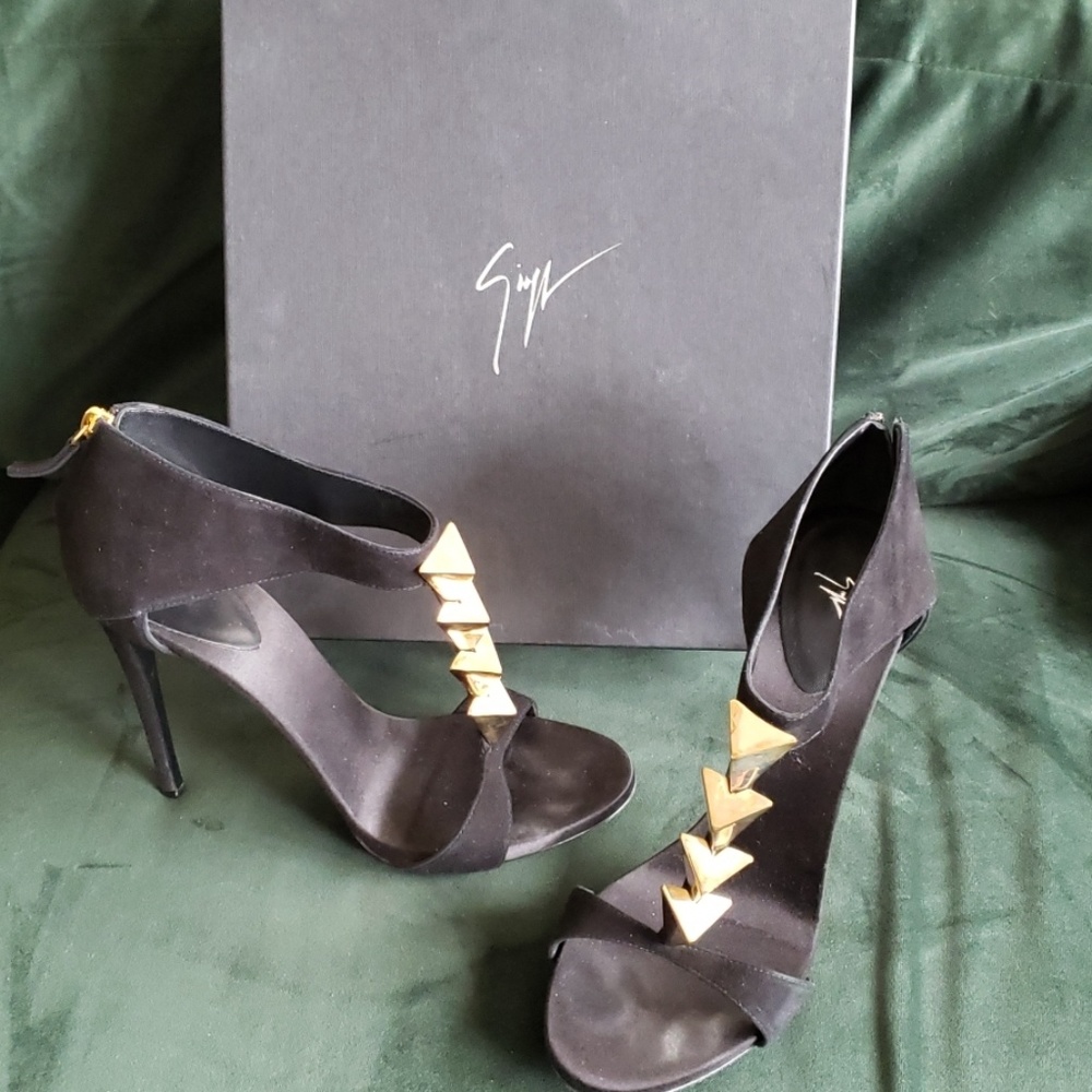 Giuseppe Zanotti Heels - Alien/Taz Camoscic in Ner